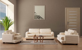 Atelier Del Sofa River - Sofá de 3 plazas Beige
